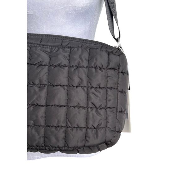 NWT Valentino Orlandi Large Black Puffer Crossbody Bag Tote Purse Retail $199 - Picture 6 of 11